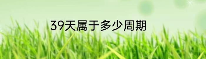 39天属于多少周期