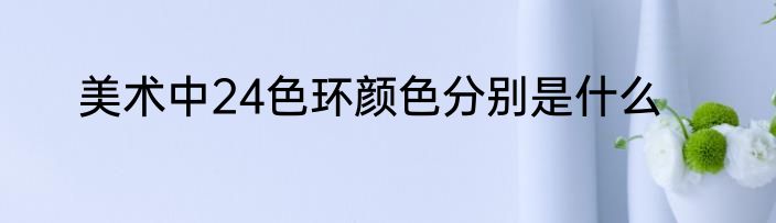 美术中24色环颜色分别是什么