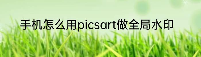 手机怎么用picsart做全局水印