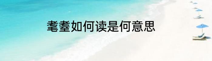 耄耋如何读是何意思