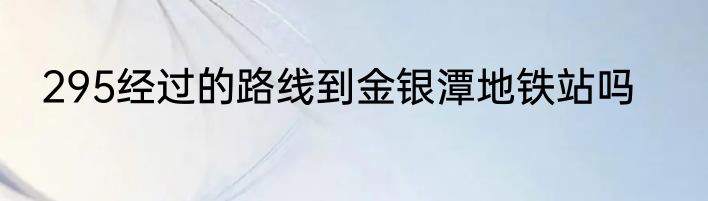 295经过的路线到金银潭地铁站吗
