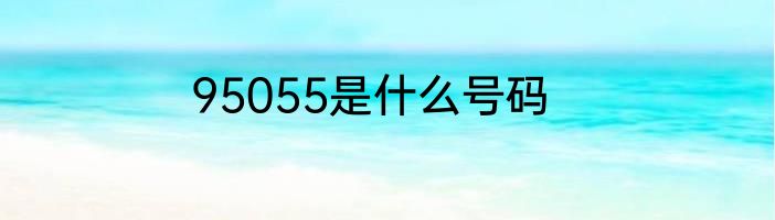 95055是什么号码