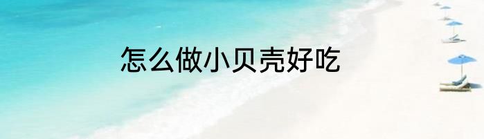 怎么做小贝壳好吃