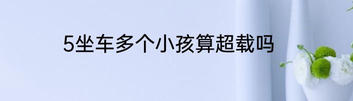 5坐车多个小孩算超载吗