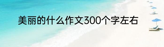 美丽的什么作文300个字左右
