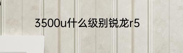 3500u什么级别锐龙r5