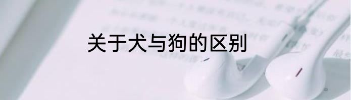 关于犬与狗的区别