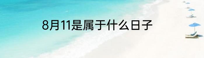 8月11是属于什么日子