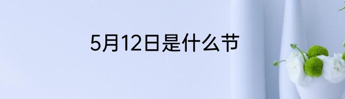5月12日是什么节
