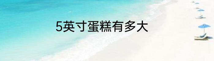5英寸蛋糕有多大