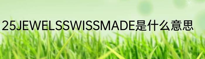 25JEWELSSWISSMADE是什么意思
