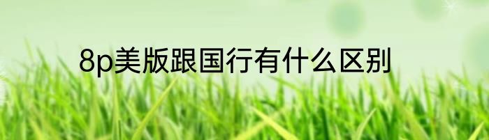 8p美版跟国行有什么区别