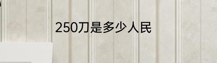250刀是多少人民
