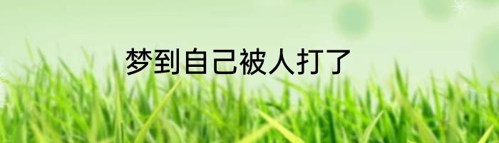 梦到自己被人打了
