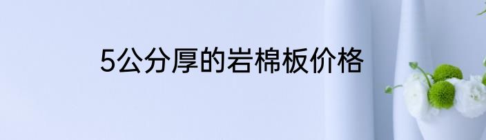 5公分厚的岩棉板价格