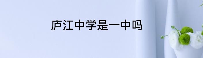 庐江中学是一中吗