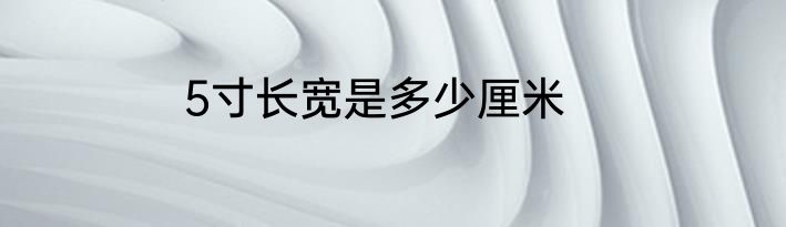 5寸长宽是多少厘米