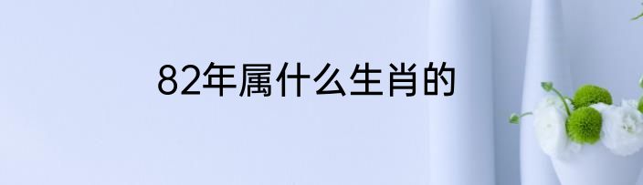 82年属什么生肖的