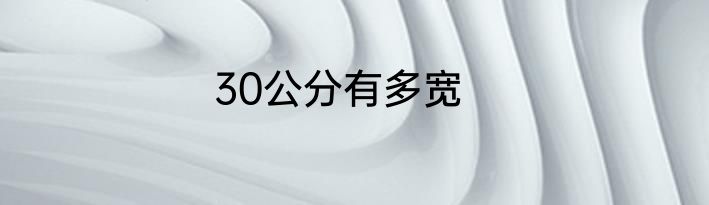 30公分有多宽