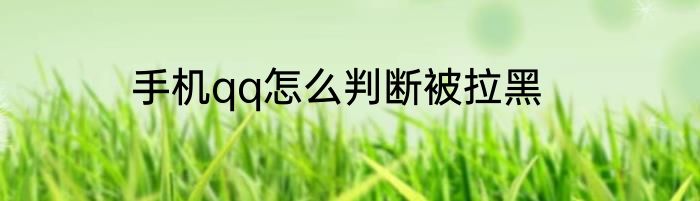 手机qq怎么判断被拉黑