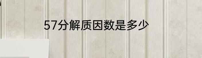 57分解质因数是多少