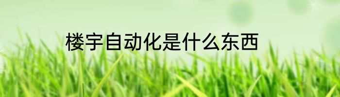 楼宇自动化是什么东西