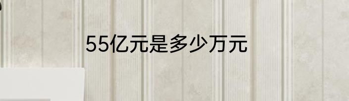 55亿元是多少万元