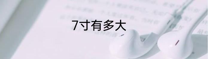 7寸有多大