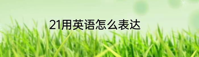 21用英语怎么表达