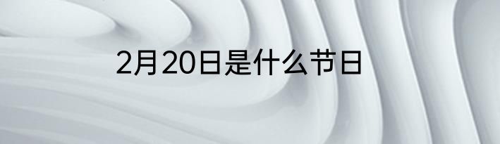 2月20日是什么节日