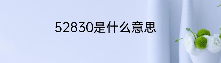 52830是什么意思