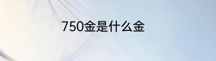 750金是什么金