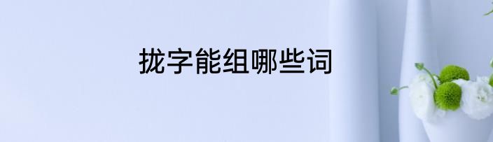 拢字能组哪些词