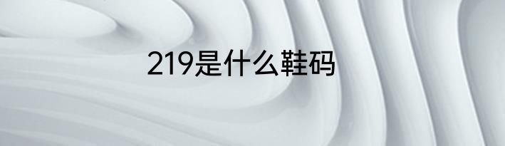 219是什么鞋码
