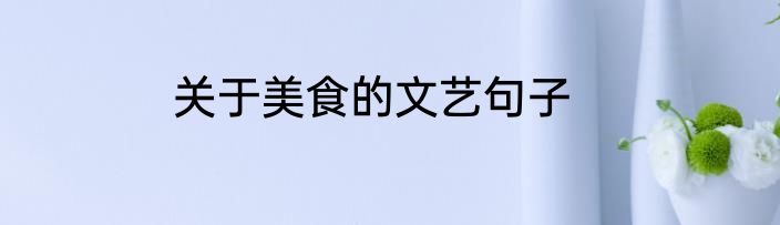 关于美食的文艺句子