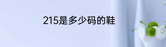 215是多少码的鞋