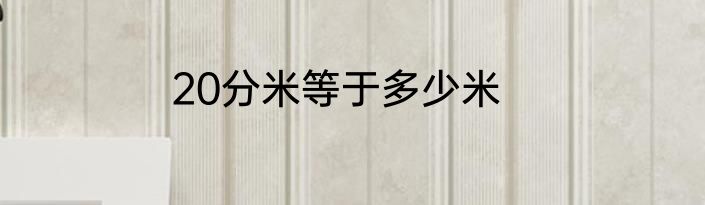 20分米等于多少米