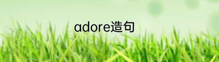 adore造句