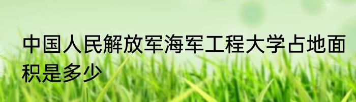中国人民解放军海军工程大学占地面积是多少