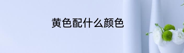 黄色配什么颜色