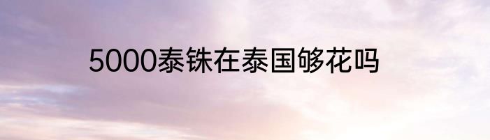 5000泰铢在泰国够花吗