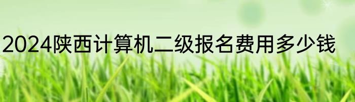 2024陕西计算机二级报名费用多少钱