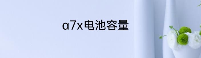 a7x电池容量