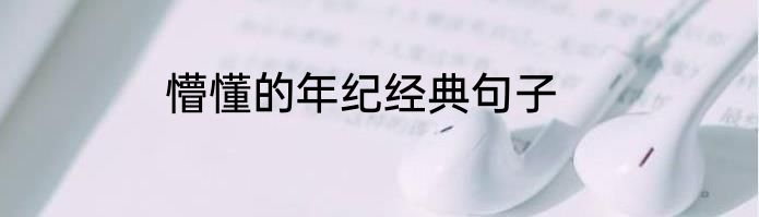 懵懂的年纪经典句子