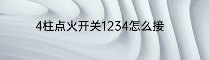 4柱点火开关1234怎么接