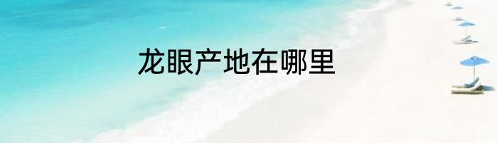 龙眼产地在哪里