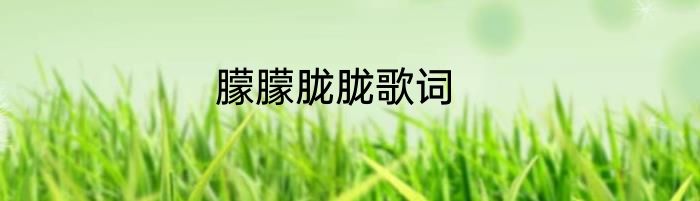 朦朦胧胧歌词