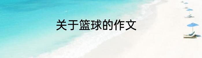 关于篮球的作文
