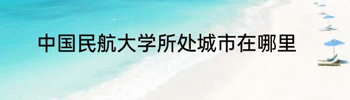 中国民航大学所处城市在哪里