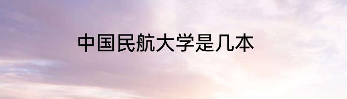 中国民航大学是几本